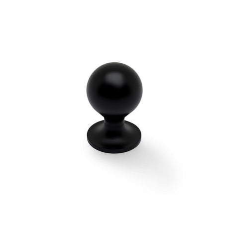 High quality image of Alexander & Wilks Plain Caesar Cabinet Knob-Black-25mm | Sku. AW844-25-BL | Trade Door Handles.
