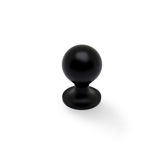 High quality image of Alexander & Wilks Plain Caesar Cabinet Knob-Black-25mm | Sku. AW844-25-BL | Trade Door Handles.