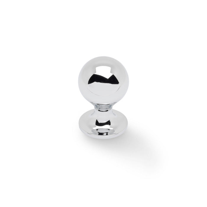 High quality image of Alexander & Wilks Plain Caesar Cabinet Knob-Polished Chrome-25mm | Sku. AW844-25-PC | Trade Door Handles.
