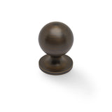 High quality image of Alexander & Wilks Plain Caesar Cabinet Knob-Antique Brass-32mm | Sku. AW844-32-AB | Trade Door Handles.