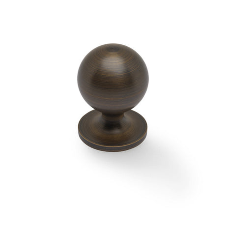 High quality image of Alexander & Wilks Plain Caesar Cabinet Knob-Antique Brass-32mm | Sku. AW844-32-AB | Trade Door Handles.