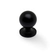 High quality image of Alexander & Wilks Plain Caesar Cabinet Knob-Black-32mm | Sku. AW844-32-BL | Trade Door Handles.