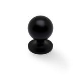 High quality image of Alexander & Wilks Plain Caesar Cabinet Knob-Black-32mm | Sku. AW844-32-BL | Trade Door Handles.