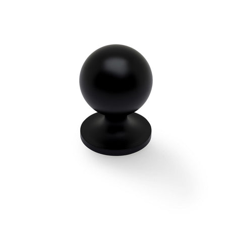 High quality image of Alexander & Wilks Plain Caesar Cabinet Knob-Black-32mm | Sku. AW844-32-BL | Trade Door Handles.