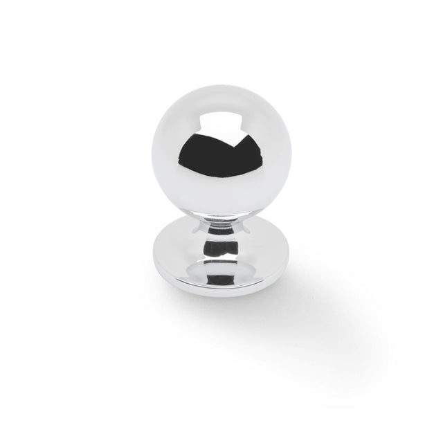 High quality image of Alexander & Wilks Plain Caesar Cabinet Knob-Polished Chrome-32mm | Sku. AW844-32-PC | Trade Door Handles.