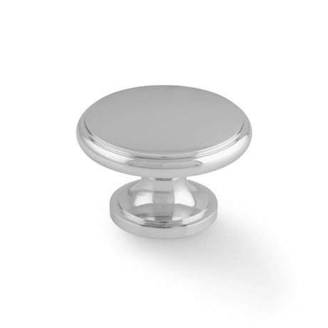 This is an image of Alexander & Wilks - Cambridge Round Cupboard Knob - Polished Chrome available to order from Trade Door Handles in Kendal, quick delivery and discounted prices.