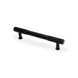 High quality image of Alexander & Wilks - Washington Reeded End Cabinet Pull-Black-128mm | Sku.AW854R-128-BL | Trade Door Handles.