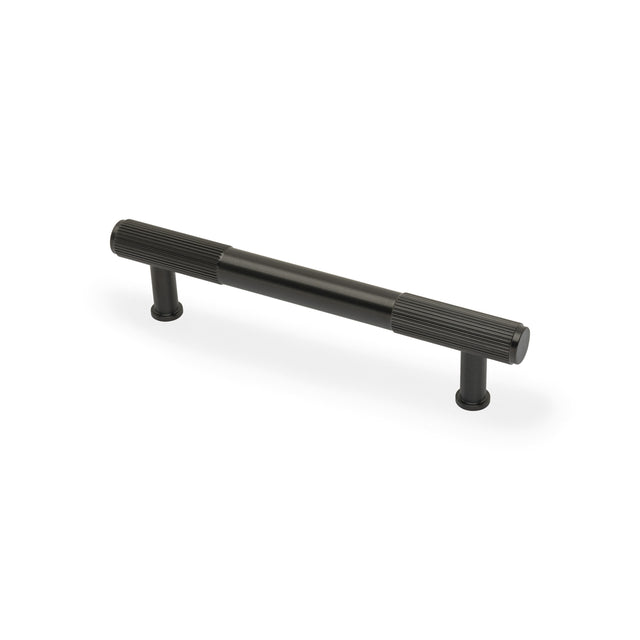 High quality image of Alexander & Wilks - Washington Reeded End Cabinet Pull-Dark Bronze PVD-128mm | Sku. aw854r-128-dbzpvd | Trade Door Handles.