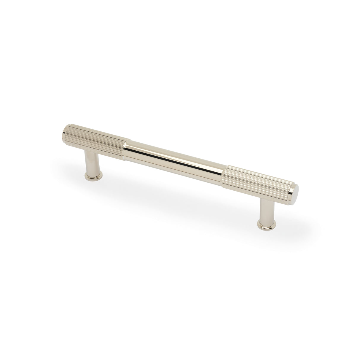 High quality image of Alexander & Wilks - Washington Reeded End Cabinet Pull-Polished Nickel PVD-128mm | Sku. aw854r-128-pnpvd | Trade Door Handles.