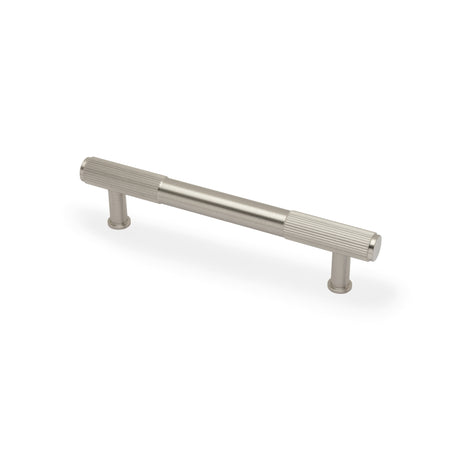 High quality image of Alexander & Wilks - Washington Reeded End Cabinet Pull-Satin Nickel-128mm | Sku.AW854R-128-SN | Trade Door Handles.