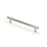 High quality image of Alexander & Wilks - Washington Reeded End Cabinet Pull-Polished Nickel PVD-160mm | Sku. aw854r-160-pnpvd | Trade Door Handles.