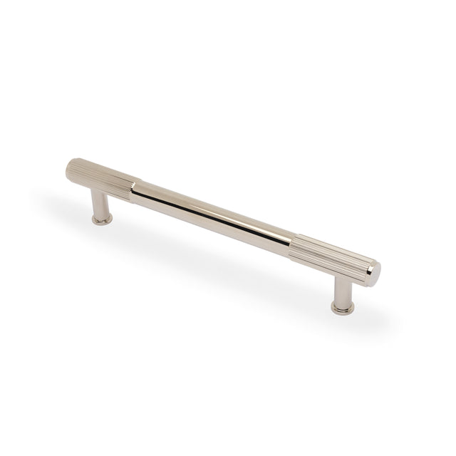 High quality image of Alexander & Wilks - Washington Reeded End Cabinet Pull-Polished Nickel PVD-160mm | Sku.AW854R-160-PNPVD | Trade Door Handles.