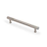 High quality image of Alexander & Wilks - Washington Reeded End Cabinet Pull-Satin Nickel-160mm | Sku. aw854r-160-sn | Trade Door Handles.