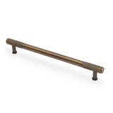 High quality image of Alexander & Wilks - Washington Reeded End Cabinet Pull-Antique Brass-224mm | Sku. aw854r-224-ab | Trade Door Handles.