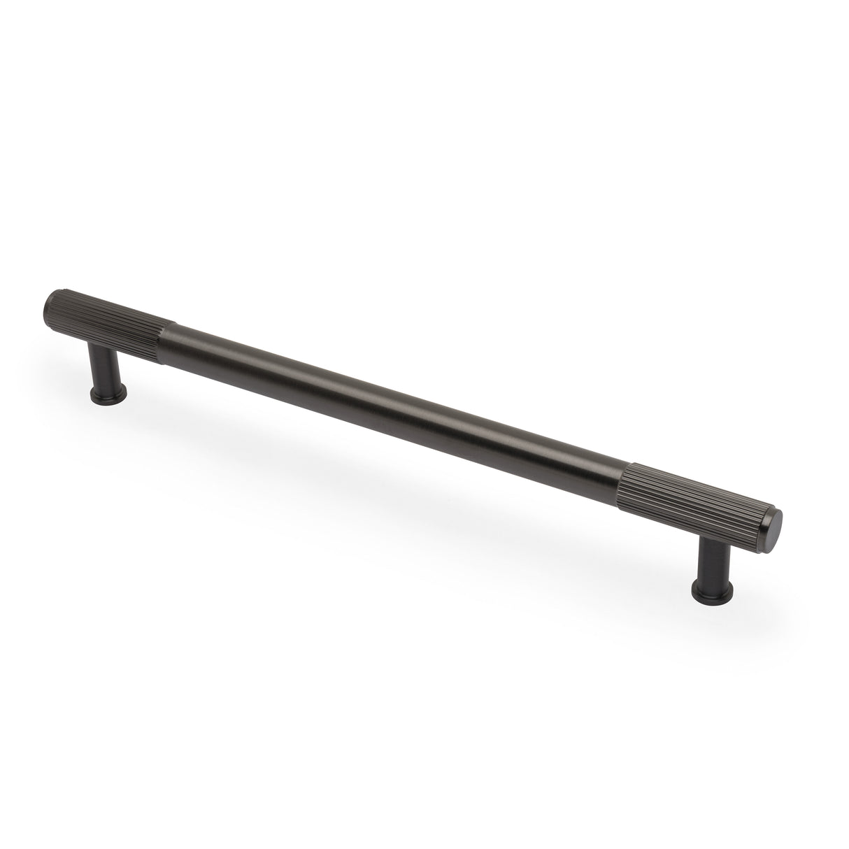 High quality image of Alexander & Wilks - Washington Reeded End Cabinet Pull-Dark Bronze PVD-224mm | Sku.AW854R-224-DBZPVD | Trade Door Handles.