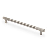 High quality image of Alexander & Wilks - Washington Reeded End Cabinet Pull-Satin Nickel-224mm | Sku. aw854r-224-sn | Trade Door Handles.