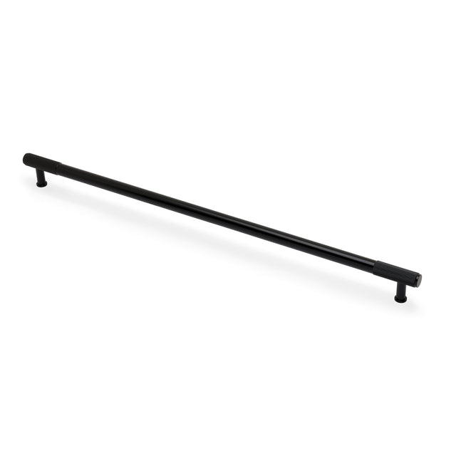 High quality image of Alexander & Wilks - Washington Reeded End Cabinet Pull-Black-448mm | Sku.AW854R-448-BL | Trade Door Handles.