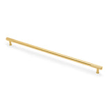 High quality image of Alexander & Wilks - Washington Reeded End Cabinet Pull-Satin Brass PVD-448mm | Sku. aw854r-448-sbpvd | Trade Door Handles.