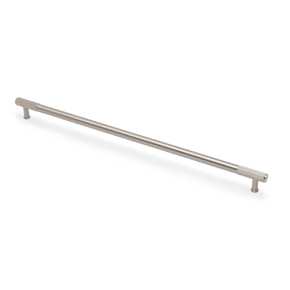 High quality image of Alexander & Wilks - Washington Reeded End Cabinet Pull-Satin Nickel-448mm | Sku. aw854r-448-sn | Trade Door Handles.