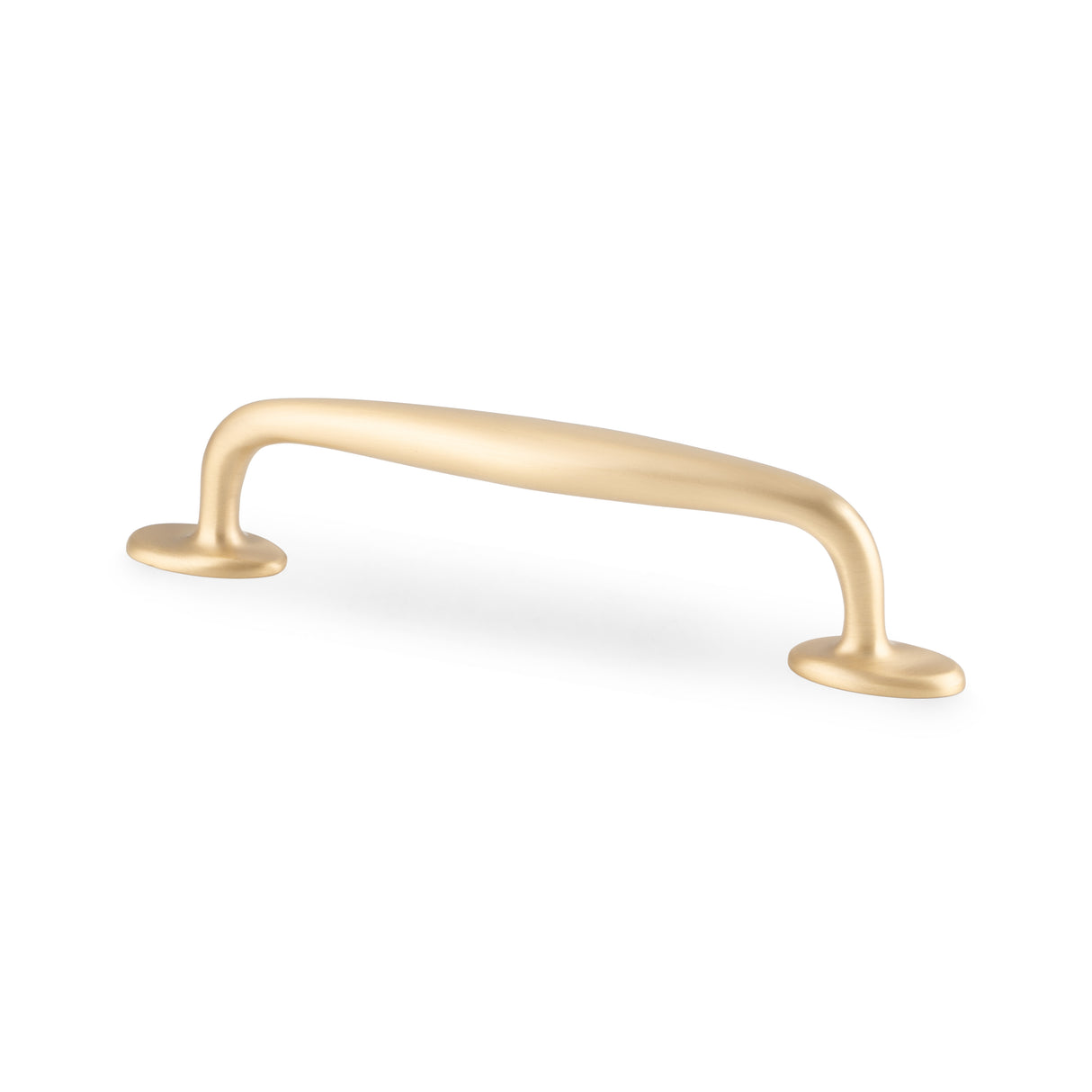 High quality image of Alexander & Wilks Ashbury Cabinet Pull Handle-Satin Brass-128mm Centres | Sku. AW861-128-SB | Trade Door Handles.