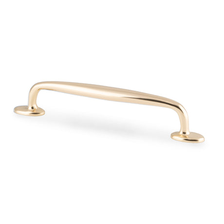 High quality image of Alexander & Wilks Ashbury Cabinet Pull Handle-Polished Brass Lacquered-160mm Centres | Sku. AW861-160-PBL | Trade Door Handles.