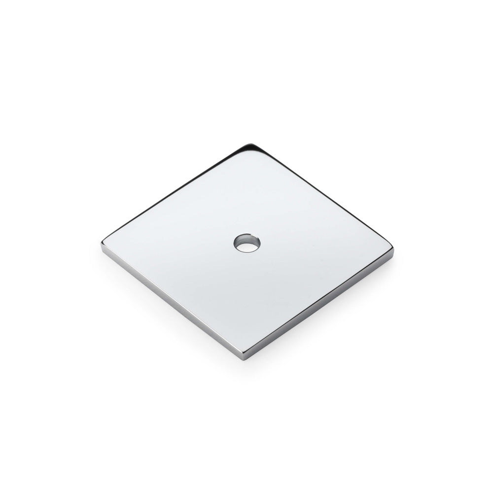 High quality image of Alexander & Wilks - Quantock Square Backplate Polished Nickel | Sku.AW893-38-PNPVD | Trade Door Handles.