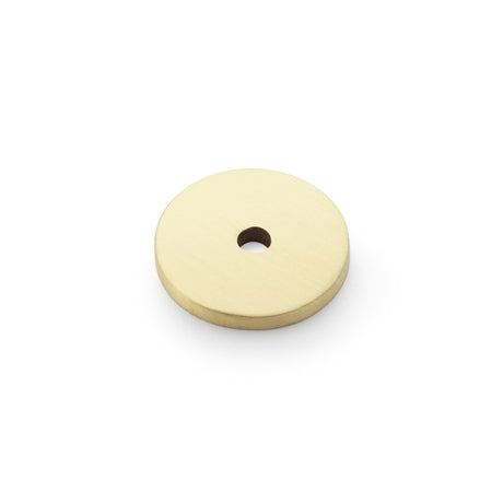High quality image of Alexander & Wilks Circular Backplate - Satin Brass - Diameter 25mm | Sku. aw895-25-sb | Trade Door Handles.
