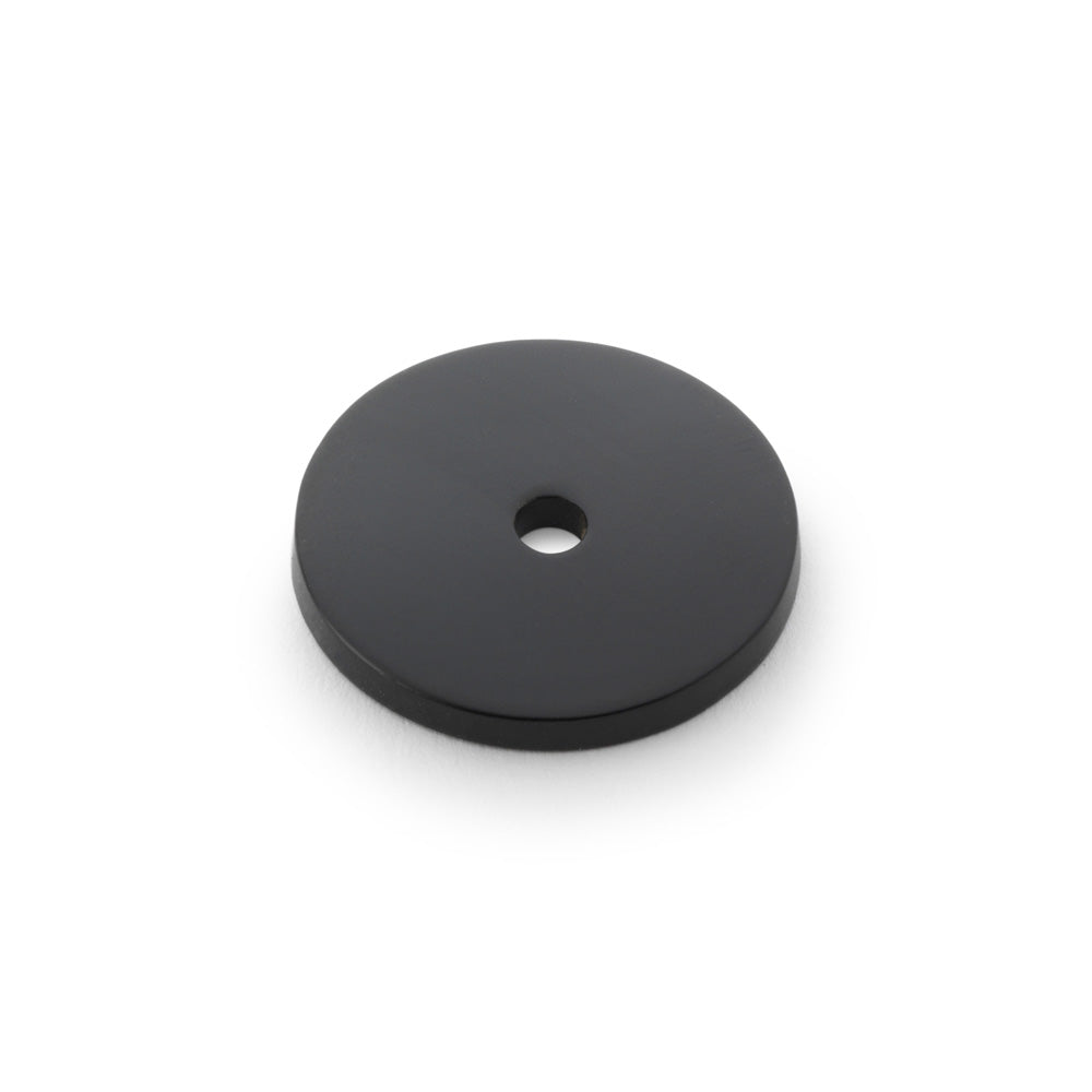 High quality image of Alexander & Wilks Circular Backplate - Black - Diameter 30mm | Sku. aw895-30-bl | Trade Door Handles.