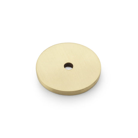 High quality image of Alexander & Wilks Circular Backplate - Satin Brass - Diameter 30mm | Sku. aw895-30-sb | Trade Door Handles.