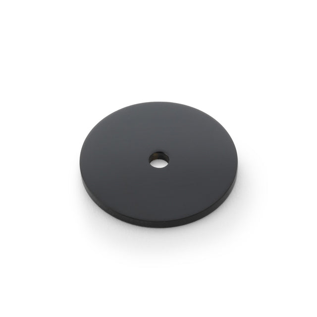 High quality image of Alexander & Wilks Circular Backplate - Black - Diameter 35mm | Sku. aw895-35-bl | Trade Door Handles.