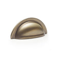High quality image of Alexander & Wilks Bardom Ridged Cabinet Cup Pull - Antique Brass | Sku. aw903ab | Trade Door Handles.