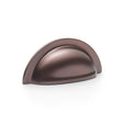 High quality image of Alexander & Wilks Bardom Ridged Cabinet Cup Pull - Dark Bronze | Sku. aw903dbz | Trade Door Handles.