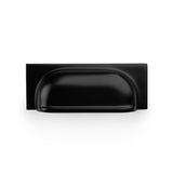 High quality image of Alexander & Wilks Quantock Cup Pull Handle - Black - Centres 96mm | Sku. aw905bl | Trade Door Handles.