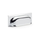 High quality image of Alexander & Wilks Quantock Cup Pull Handle - Polished Chrome - Centers 96mm | Sku. aw905pc | Trade Door Handles.