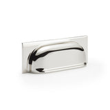 High quality image of Alexander & Wilks - Quantock Cup Pull Handle 96mm C/C Polished Nickel | Sku. aw905pnpvd | Trade Door Handles.