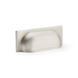 High quality image of Alexander & Wilks Quantock Cup Pull Handle - Satin Nickel - Centers 96mm | Sku. aw905sn | Trade Door Handles.