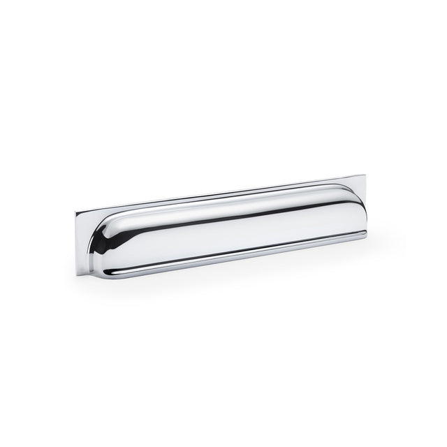 High quality image of Alexander & Wilks Quantock Cup Pull Handle - Polished Chrome - Centres 203mm | Sku. aw906pc | Trade Door Handles.