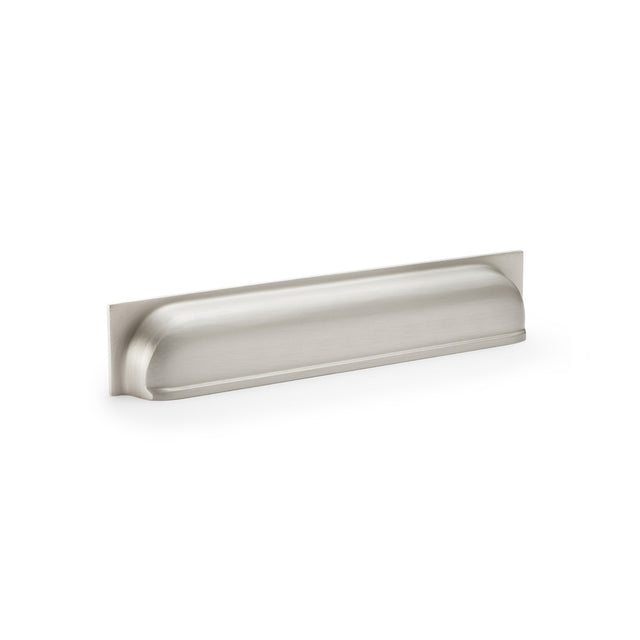 High quality image of Alexander & Wilks Quantock Cup Pull Handle - Satin Nickel - Centres 203mm | Sku. aw906sn | Trade Door Handles.