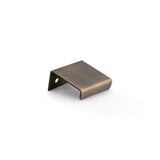 High quality image of Alexander & Wilks - Till Finger Pull Antique Brass | Sku. aw908-37-ab | Trade Door Handles.