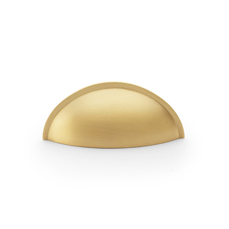 High quality image of Alexander & Wilks Quieslade Cup Handle - Satin Brass | Sku. aw909sb | Trade Door Handles.