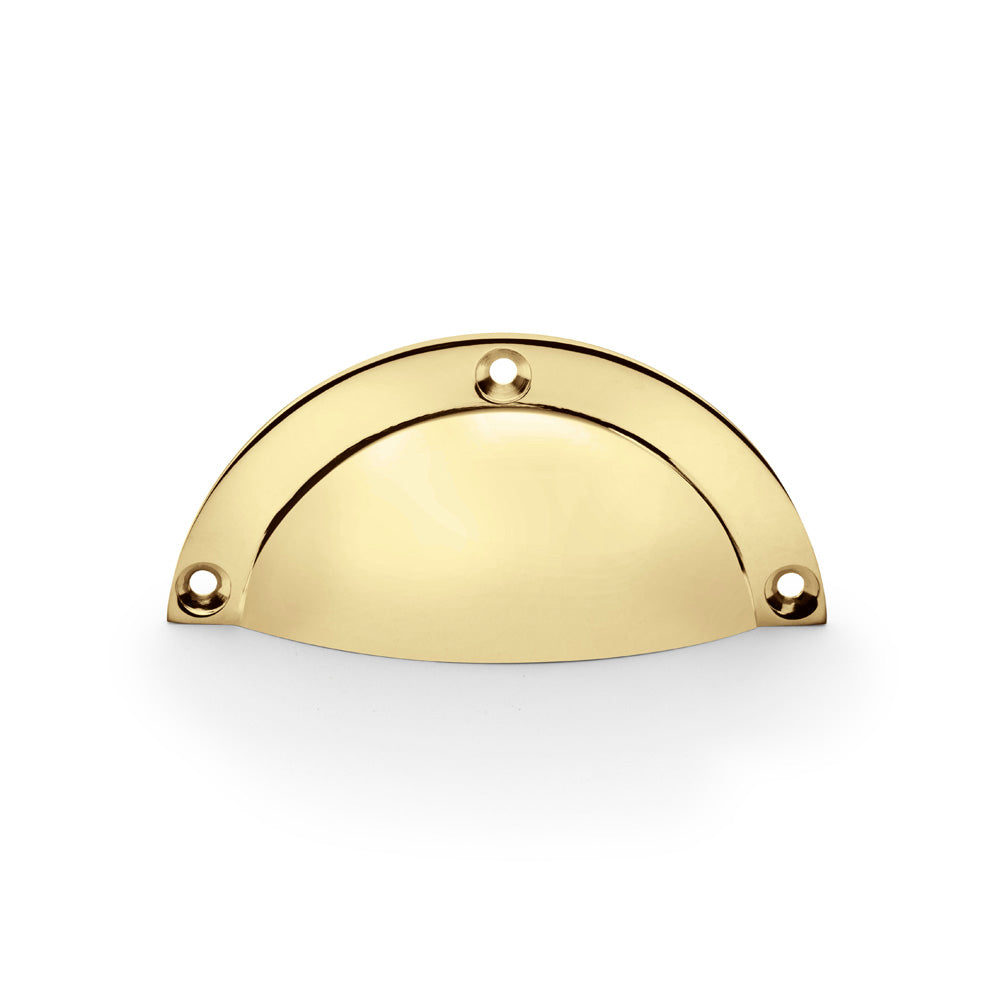 High quality image of Alexander & Wilks Raoul Cup Handle - Polished Brass | Sku. aw910pb | Trade Door Handles.