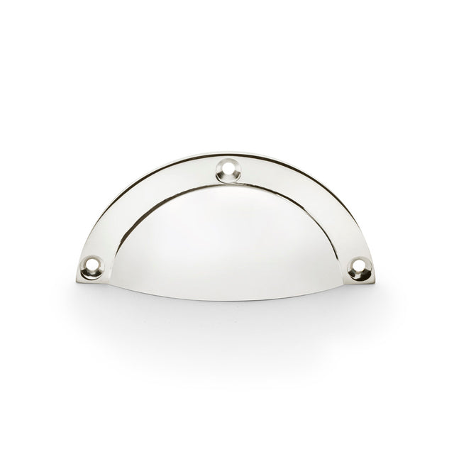 High quality image of Alexander & Wilks Raoul Cup Handle - Polished Nickel | Sku. aw910pn | Trade Door Handles.