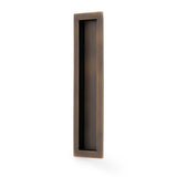 High quality image of Alexander & Wilks Rectangular flush pull - 100x45mm-Antique Brass-200mm | Sku. AW911-200-AB | Trade Door Handles.