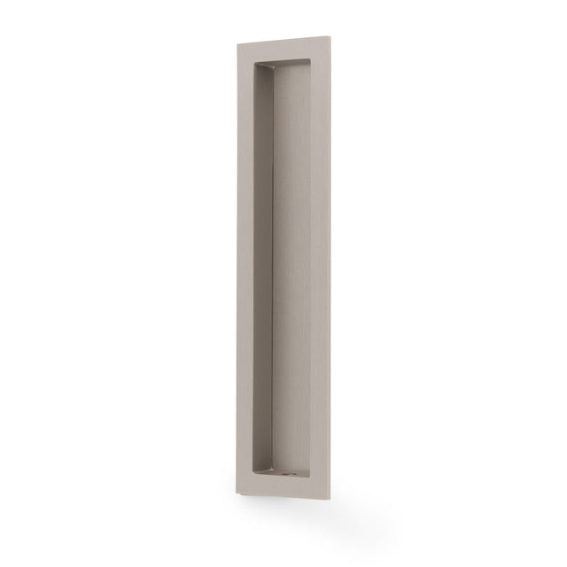 High quality image of Alexander & Wilks Rectangular flush pull - 100x45mm-Satin Nickel-200mm | Sku. AW911-200-SN | Trade Door Handles.