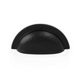 High quality image of Alexander & Wilks Bardom Hammered Ridged Cup Pull-Black | Sku. AW912BL | Trade Door Handles.