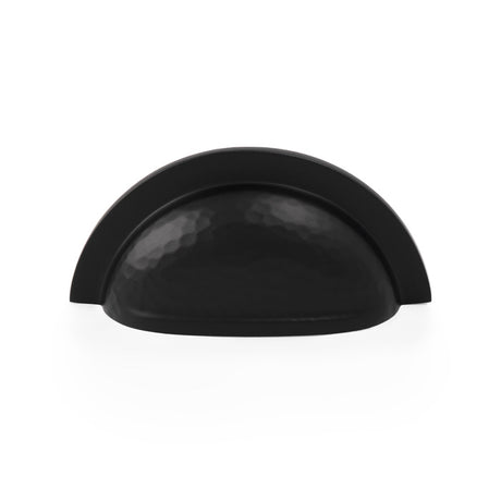 High quality image of Alexander & Wilks Bardom Hammered Ridged Cup Pull-Black | Sku. AW912BL | Trade Door Handles.