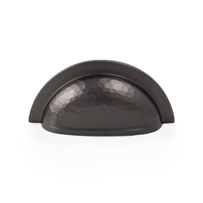 High quality image of Alexander & Wilks Bardom Hammered Ridged Cup Pull-Dark Bronze | Sku. AW912DBZ | Trade Door Handles.