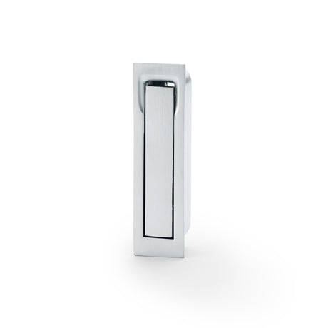 High quality image of Alexander & Wilks - Square Sliding Door Edge Pull - Satin Chrome | Sku. aw990sc | Trade Door Handles.