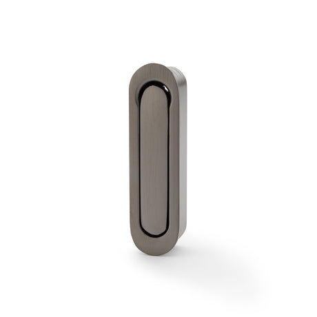 High quality image of Alexander & Wilks - Radius Sliding Door Edge Pull - Dark Bronze PVD | Sku. aw991dbzpvd | Trade Door Handles.