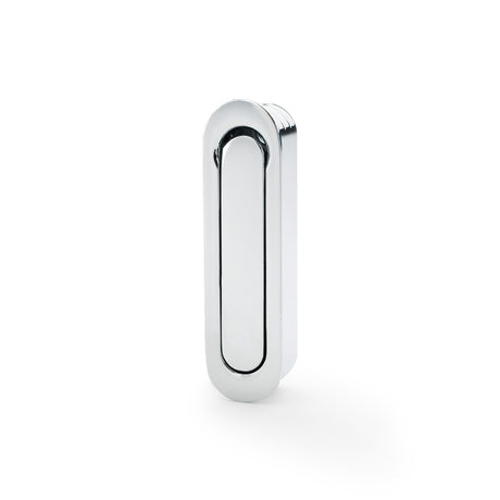 High quality image of Alexander & Wilks - Radius Sliding Door Edge Pull - Polished Chrome | Sku. aw991pc | Trade Door Handles.
